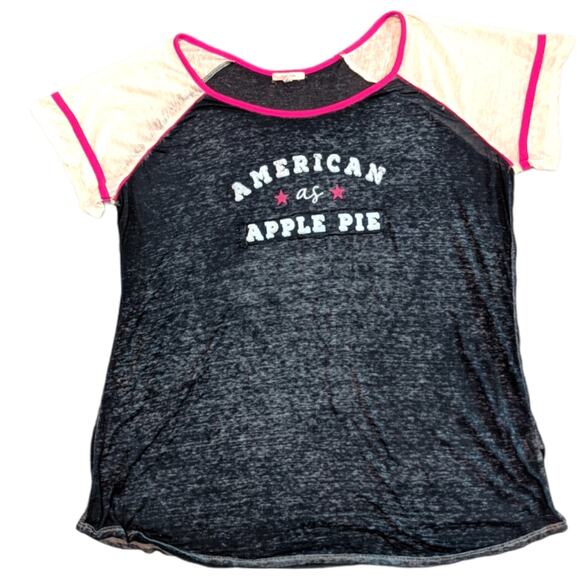 MAURICES American as Apple Pie Retro Patriotic Tee Navy XXL plus - Picture 1 of 6